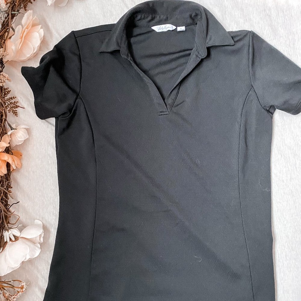 Ladies Black Golf Polo Size Small